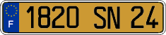 French license plate, FNI