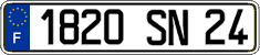 French license plate, FNI
