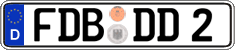 German license plate, Regular plates