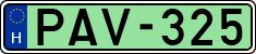 license plates of Hungary, Electric vehicles (1990)