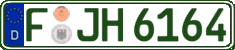 German license plate, Regular plates