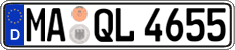 German license plate, Regular plates