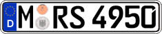 German license plate, Regular plates