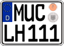 German license plate, Regular plates
