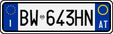 License plate of Italy, Cars (1994 year series)