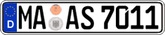 German license plate, Regular plates