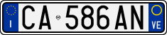 License plate of Italy, Cars (1994 year series)