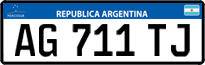 License plate of Argentina, Cars (Mercosur, AB 123 CD)