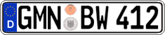 German license plate, Regular plates