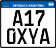 License plate of Argentina, Motorcycles (Mercosur, A123BCD)