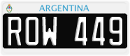 License plate of Argentina, Cars (1995, ABC 123)