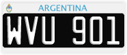 License plate of Argentina, Cars (1995, ABC 123)