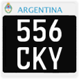 License plate of Argentina, Motorcycles (1995, 123 ABC)