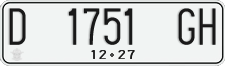 License plate of Indonesia, Regular plates