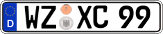 German license plate, Regular plates
