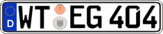 German license plate, Regular plates