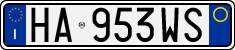 License plate of Italy, Cars (1994 year series)