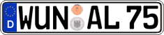 German license plate, Regular plates