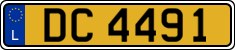 License plate of Luxembourg, 2003 year system