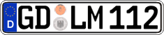 German license plate, Regular plates