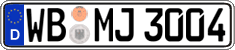 German license plate, Regular plates