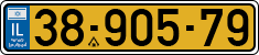 License plate of Israel, Regular plates