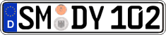 German license plate, Regular plates