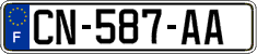 French license plate, SIV (ordinary)
