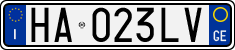 License plate of Italy, Cars (1994 year series)