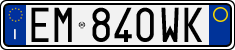 Регистрационен номер от Италия, Автомобили (система 1994г.)
