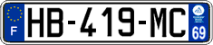 French license plate, SIV (ordinary)