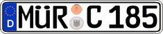 German license plate, Regular plates