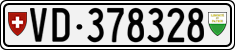 License plate of Switzerland, Cars