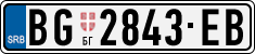License plate of Serbia, Cars