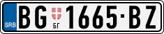 License plate of Serbia, Cars