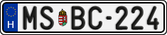 license plates of Hungary, Regular plates (2022)
