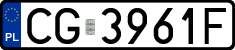 License plates of Poland, Regular car plates