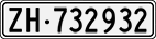 License plate of Switzerland, Cars