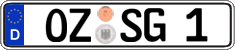 German license plate, Regular plates