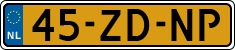 License plate of the Netherlands, Cars