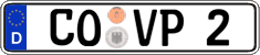 German license plate, Regular plates
