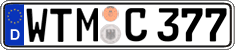 German license plate, Regular plates