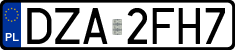 License plates of Poland, Regular car plates