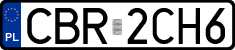 License plates of Poland, Regular car plates