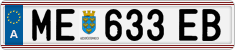 License plate of Austria, Regular plates