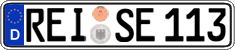 German license plate, Regular plates