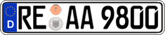 German license plate, Regular plates