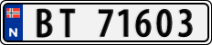 License plate of Norway, Cars
