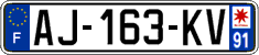French license plate, SIV (ordinary)