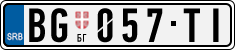 License plate of Serbia, Cars